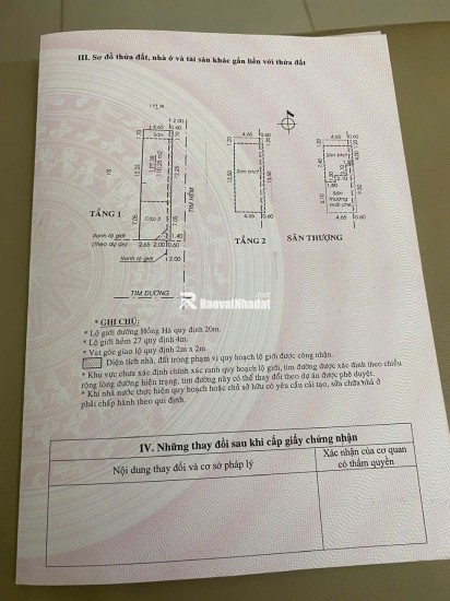 BÁN NHÀ MẶT TIỀN HỒNG HÀ TÂN BÌNH. LH:0383884135.............